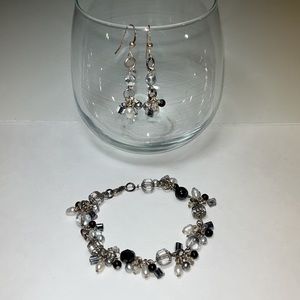 EUC: handmade bracelet, and matching earrings